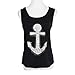 Sunward(TM) Women's Loose Anchor Printed T-shirt Casual Sleeveless Vest Tops