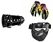 Auto Pearl Premium Quality Bike Accessories Combo Of Premium Quality Round Saddle Bag. & Fox Hand Grip Glove Green 1 Pair. & Premium Quality Adult Motorbike Motocross ATV / Dirt Bike Racing Transparent Goggles with Mask and Adjustable Strap - BLACK RS.2065.00