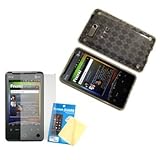 Clear Diamond Flex-Gel Case / Skin / Cover & LCD Screen Guard / Protector f ....