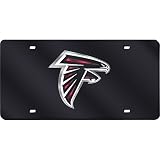 Atlanta Falcons Deluxe Black Mirrored Laser Cut License Plate
