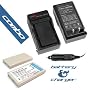 Combo Set Premium Np-200 Replacement Lithium-ion Battery + Home Battery Charger with Car Adapter for Konica Minolta Digital Camera & Camcorder