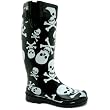 Spy Love Buy Womens Skull And Crossbone Calf Buckle Flat Wellington Knee High Boots "Pirate"