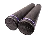 Exervo Nimbus EnduraBead Pro High Density Foam Roller 36" x 6" Full Round, Black, 2 Pack