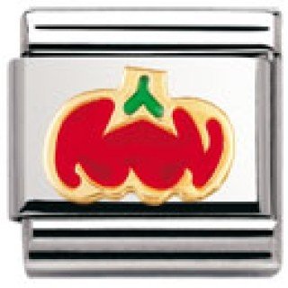 Nomination Composable Classic VEGETABLES Edelstahl, Email und 18K-Gold (Tomate) 030219 Preisvergleich