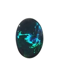 O&G Australia Natural Lightning Ridge Solid Black Opal Gemstone (1.03cttw)