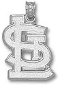 St. Louis Cardinals Solid Sterling Silver ''STL'' 3/4'' Pendant