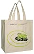 Make the Leap to Green, 100% Cotton Canvas Grocery/Multipurpose Tote Bag 5 Pack Set, Wide 8.5 Inch Flat Bottom