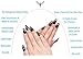 Ejiubas 24 Pcs 12 Sizes Black Stiletto Nails Artificial Nails Full Cover False Nails