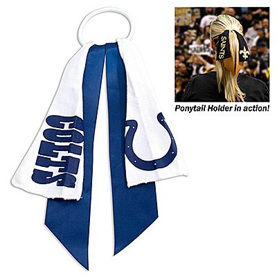 Indianapolis Colts Ponytail Holder Hair Tie Ribbon