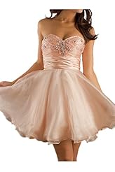 Charmeuse/Tulle Open-Back Beaded Cocktail Short Evening Dress/Prom Dress/Mini Dress 