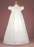 Polycotton Christening Gown with Rose Embroidered Overskirt