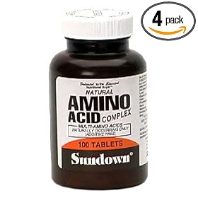 Sundown Amino Acid Complex, 100 Tablets (Pack of 4)