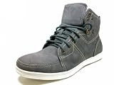 Mens Gray Delli Aldo Fashion High Top Lace Sneaker Styled in Italy