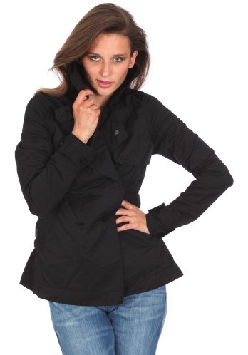 Bench Damen Kurz-Trenchcoat SIMONE TRENCH, black, XS, BLKA1235, BK001
