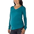 Liz Lange&reg; for Target&reg; Long Sleeve Ruched V-Neck Tee - Teal