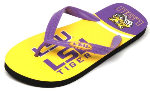 NCAA Lsu Tigers Spirit Flip Flops (Purple, X-Large)