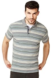 North Coast Pure Cotton Varied Striped Polo Shirt