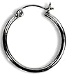 2mm Snap Post Hoop Earrings, Size: 2mm x 18mm