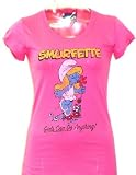 Smurfs Smurfette Girls Can Do Anything Womens Vintage Pink T-shirt by Junk Food Clothing