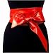 RED KIMONO DOUBLE SASH WIDE CINCH WRAP BELT