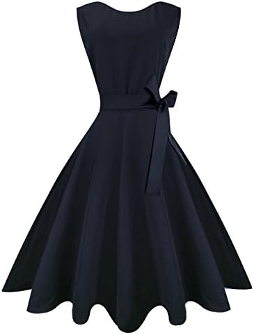 VVTAN 1960s Classic Vintage Party Swing Dress for Women (M, VV01-4)