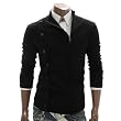 Doublju Mens Zip up Cardigan Sweater (NAK05)