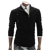Doublju Mens Zip up Cardigan Sweater (NAK05)
