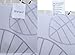 Welwo Bathroom Fabric Bath_Shower Curtain Set Leaves Bath_Shower Curtains and X-Wide Extra Wide Bath_Shower Curtain 108 x 72 for Bathroom