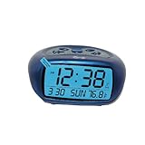 Equity 31038B LCD Calendar Alarm Clock with Temperature