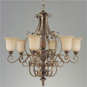 Murray Feiss F2175 6GIS PCN Alderson Court Six-Light Chandelier in Gilded Imperial Silver... by Murray Feiss