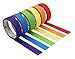 JONYEE Colored Masking Tape, Colored Painters Tape for Arts & Crafts, Labeling or Coding - Art Supplies for Kids - 6 Different Color Rolls - Masking Tape 1 Inch x 13 Yards (2.4cm X 12m)