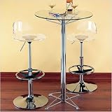Stella Bar Table and Acrylic Bar Stools