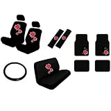 15 Piece Auto Interior Gift Set - Spring Red Ladybugs and Bubbles - A Set of 2 Seat... by UNIQUE AUTOMOTIVE ACCESSORIES