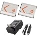 Sony Cyber-shot DSC-W530, DSC-W550, DSC-W560, DSC-W570, DSC-W580 Digital Camera Accessory Kit Includes (2Pcs) Sony NP-BN1 Equivalent Replacement Battery + Replacement Battery Charger Kit