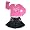 Lipstik - Girls Long Sleeve Denim Skirt Set, Pink, Blue (Size 6X)