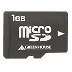 GREEN HOUSE micro SDカード 1G アダプタ付き GH-SDMR1GZ