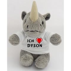 Pl�sch Nashorn Schl�sselhalter mit T-shirt mit Aufschrift Ich liebe Dyson