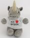 Produkt-Bild: Pl&uuml;sch Nashorn Schl&uuml;sselhalter mit T-shirt mit Aufschrift Ich liebe Dyson