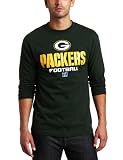 NFL Men's Green Bay Packers Critical Victory V Long Sleeve Basic Tee (Dark Green, X-Large)