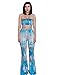 Sedrinuo Women's New 2 Piece Strapless Printed Pants Jumpsuit