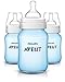 Philips AVENT Classic Plus BPA Free Polypropylene Bottles, Blue, 9 Ounce (Pack of 3)
