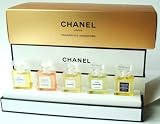 CHANEL FRAGRANCE WARDROBE MINIATURE GIFT SET of 5 (Five) PARFUM - CHANEL No 5, COCO MADEMOISELLE, ALLURE, No 19 & COCO CHANEL 0.12 FL OZ (3.5 ml) EACH PERFUM