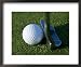 Close View of a Putter against a Golf Ball on the Green, Groton, Connecticut Framed Art Poster Print by Todd Gipstein, 22x18