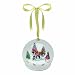 Gold Label Glass Scene Ornament--Snowman