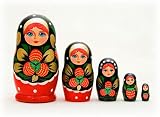 Khokhloma Russian Nesting Doll 5pc./4
