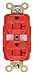 Hubbell Wiring Device-KELLEMS 20A Heavy Use Industrial/Harsh Environments Receptacle, Red; Tamper Resistant: No