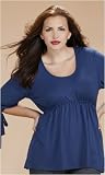 Plus Size Modal Scoopneck Tee w/ Flirty Ties