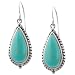 Sterling Silver Turquoise Teardrop Earrings
