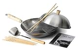 Ken Hom 31cm Traditional Carbon Steel 10 Pce Wok Set