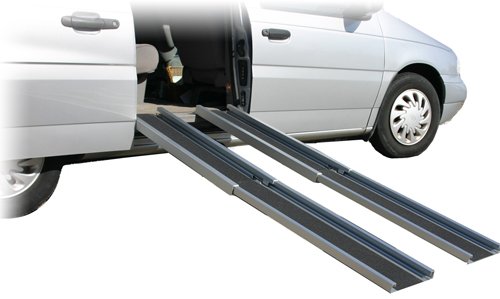 6' Adjustable Telescoping Wheel Chair Track Loading Ramps